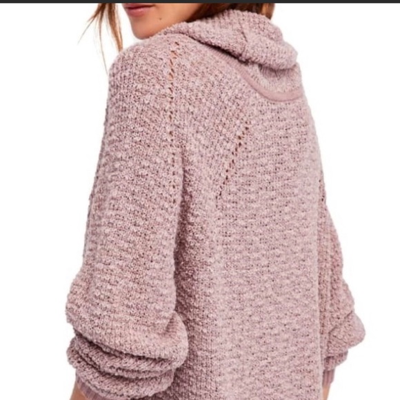 Free People By Your Side Sweater in Mauve - Picture 7 of 13